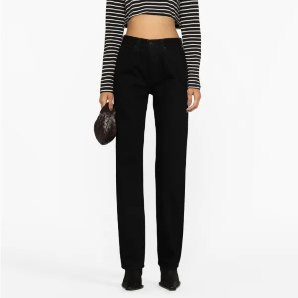 Nili Lotan
Smith mid-rise straight jeans
Black
25
NWT